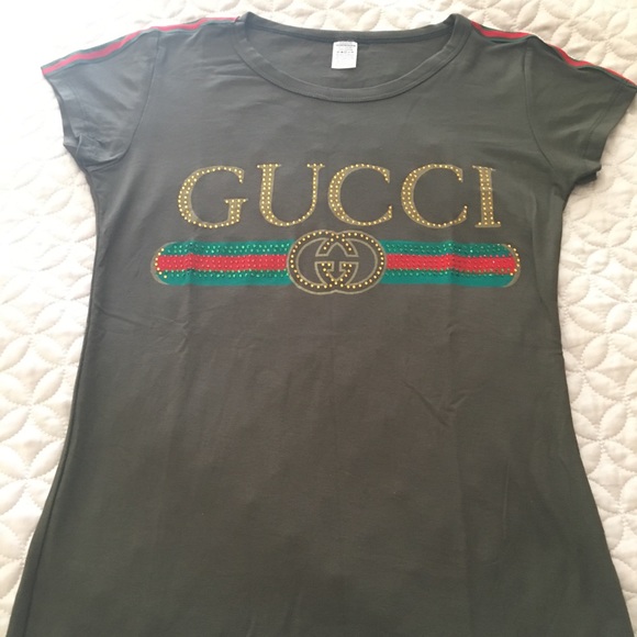 gucci rhinestone t shirt